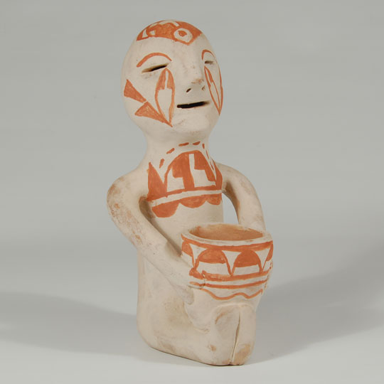 Tesuque Pueblo Pottery Rain God - C3618E